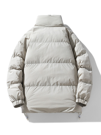 Ανδρικό μπουφάν από χοντρό βαμβάκι με γιακά και όρθιο γιακά, για φθινοπωρινές και χειμερινές εμφανίσεις, σε μοντέρνο, χαλαρό, ζεστό παλτό από χοντρό βαμβάκι, σε ιαπωνικό στιλ, σε μεγάλα μεγέθη.