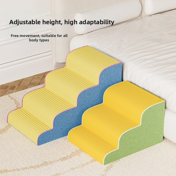 Σκάλες για κατοικίδια, σκαλοπάτια για κρεβάτια σκύλων, αντιολισθητική αφαιρούμενη και πλενόμενη σκάλα, οικιακή σκάλα πολλαπλών σκαλοπατιών για μικρούς σκύλους, ανθεκτική στη φθορά καναπέ