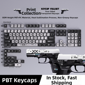 Pudding neljapoolne poolläbipaistev värviline sublimatsiooniklahvistik kohandatud mehaanilise klaviatuuri poolläbipaistva trükikomplekti Kuromi klahvistikud