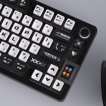 Pudding neljapoolne poolläbipaistev värviline sublimatsiooniklahvistik kohandatud mehaanilise klaviatuuri poolläbipaistva trükikomplekti Kuromi klahvistikud