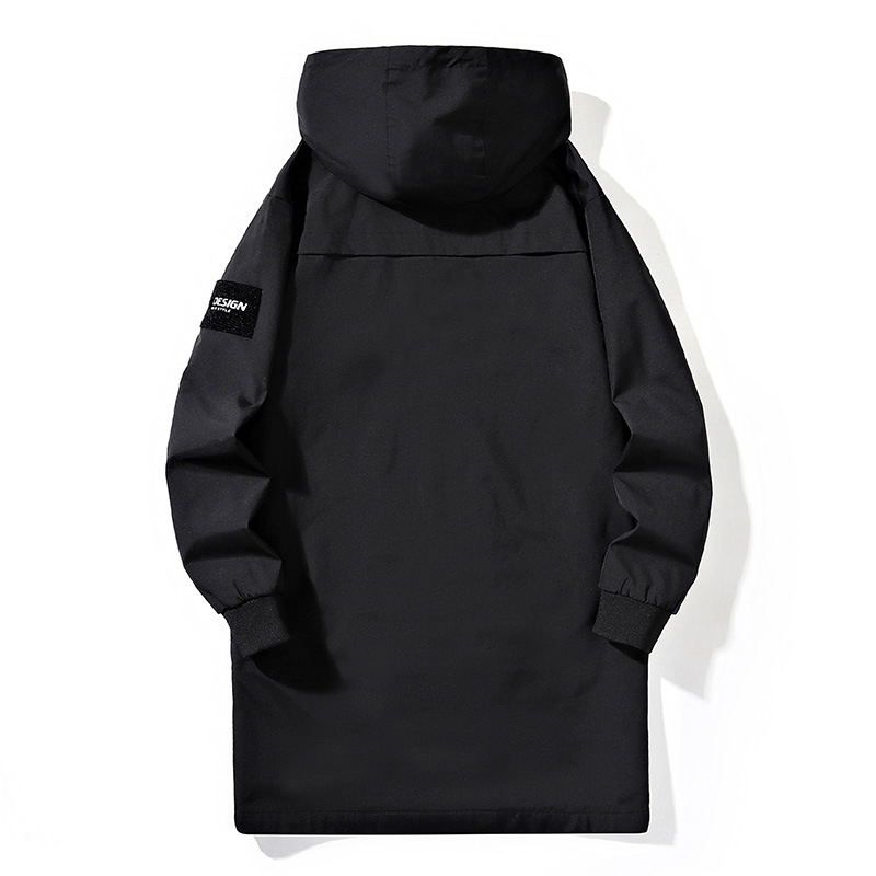 L-9XL Μεγάλο μέγεθος Μακρύ αντιανεμικό μπουφάν ανδρικό, φθινοπωρινό και χειμερινό, μοντέρνο, ανδρικό, all-match, με βαμβακερή επένδυση, plus size