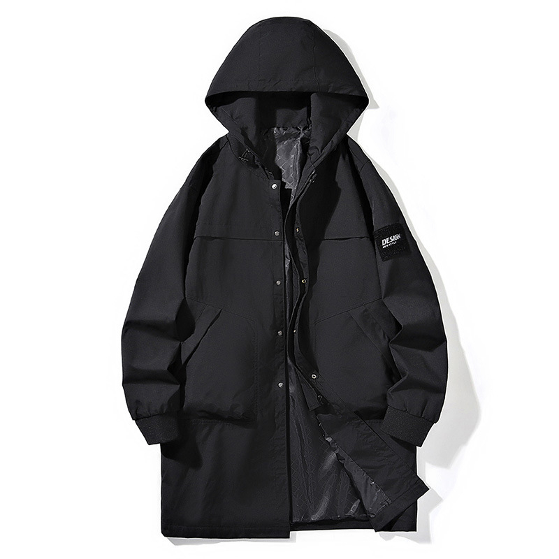 L-9XL Μεγάλο μέγεθος Μακρύ αντιανεμικό μπουφάν ανδρικό, φθινοπωρινό και χειμερινό, μοντέρνο, ανδρικό, all-match, με βαμβακερή επένδυση, plus size