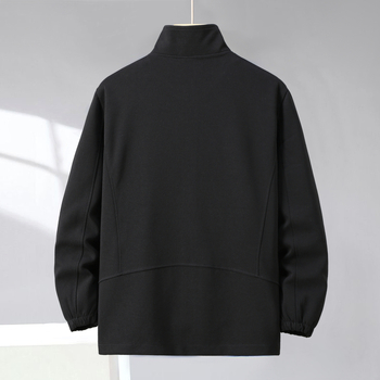 Мъжко есенно-зимно модерно ново яке, модно просто, ежедневно, с ревер, композитен кардиган от млечна коприна