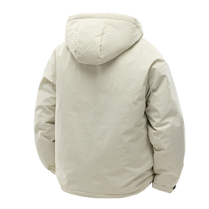 Meeste sügis- ja talvetuulekindel soe moekas ja kena universaalne vabaaja puuvillase polstriga jope Meeste pluss-suuruses lahtine puuvillase polstriga mantel