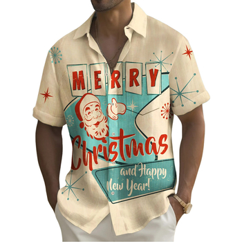 Hawaii särk triibulise pandlaga lühikeste varrukatega meeste Hawaii mustriga särk