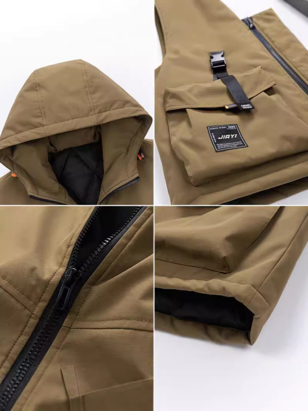 Medvilninė liemenė Retro daugiakišenė darbo liemenė vyrams madinga prekės ženklo gatvės laisva viršutinių drabužių plius trąšų prailginanti medvilninė striukė tarpvalstybinė