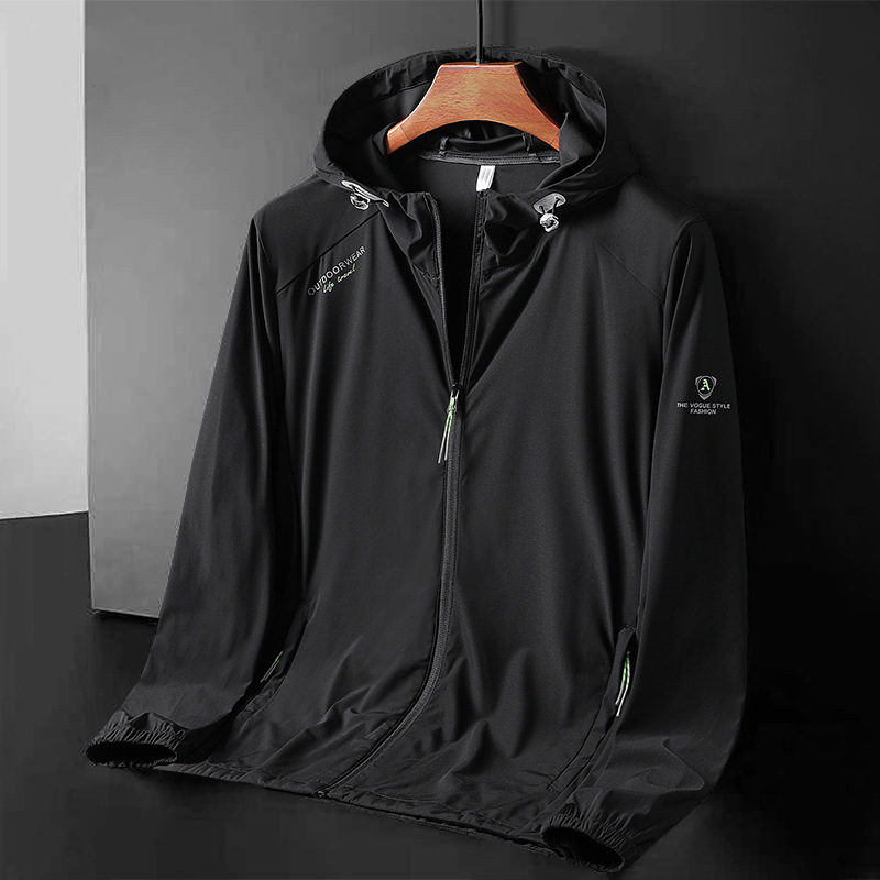 Päikesekaitseriided meestele suvine uus õhuke nailonist jääsiidist õuejope sportlik kerge pluss-suuruses