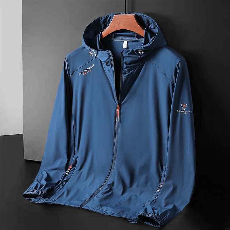 Päikesekaitseriided meestele suvine uus õhuke nailonist jääsiidist õuejope sportlik kerge pluss-suuruses