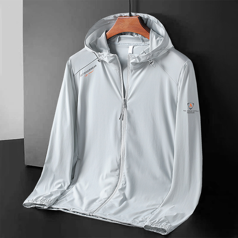 Päikesekaitseriided meestele suvine uus õhuke nailonist jääsiidist õuejope sportlik kerge pluss-suuruses