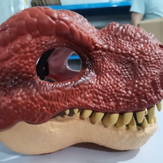 Амазонска маска за динозавър Велоцираптор с движеща се уста, животно за Хелоуин, маска на тиранозавър рекс, коледна шапка