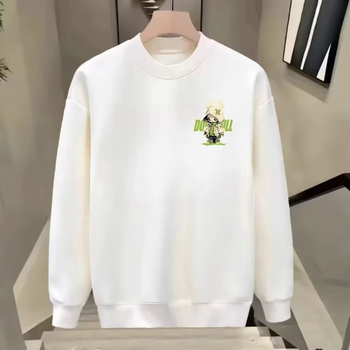 Мъжки топ отличителен ежедневен без качулка щампа универсален модерен марков суитчър пуловер висок клас кръгло деколте slim fit младежки дълъг ръкав