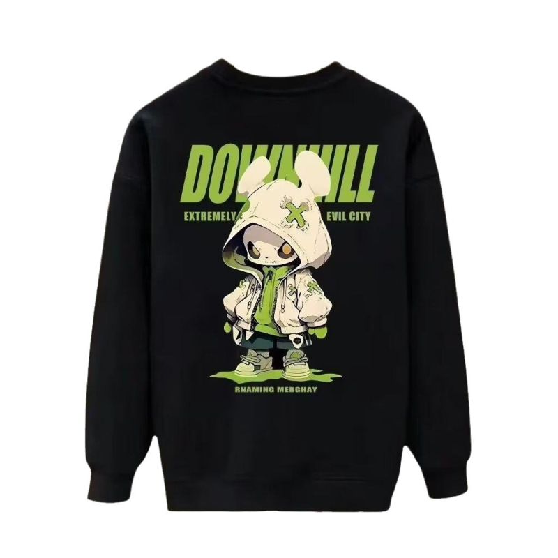 Meeste eristuv vabaaja kapuutsita trükiga trendikas brändi dressipluus, kõrgekvaliteediline ümara kaelusega, kitsa lõikega noorte pikkade varrukatega pluus