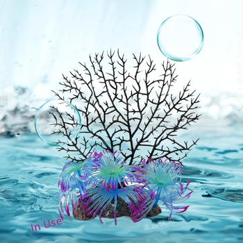 Ενυδρείο ψαριών τοπίο ενυδρείου κοραλλιογενές κλαδί προσομοίωση κοχυλιού ψεύτικα υδρόβια φυτά διακόσμηση δεξαμενής θαλασσινού νερού σκηνή θέματος με θέα στη θάλασσα