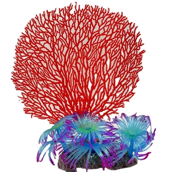 Ενυδρείο ψαριών τοπίο ενυδρείου κοραλλιογενές κλαδί προσομοίωση κοχυλιού ψεύτικα υδρόβια φυτά διακόσμηση δεξαμενής θαλασσινού νερού σκηνή θέματος με θέα στη θάλασσα