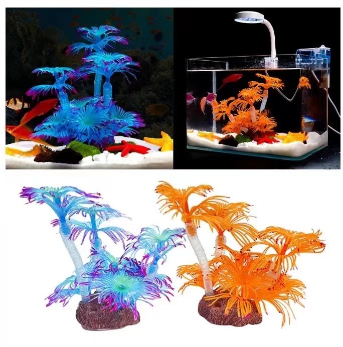 Akvaariumi akvaariumi maastik korallioksaga koore simulatsioon võltsveetaimed mereveepaagi kaunistus merevaate teema stseen