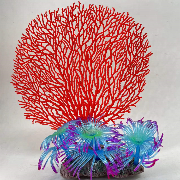 Akvaariumi akvaariumi maastik korallioksaga koore simulatsioon võltsveetaimed mereveepaagi kaunistus merevaate teema stseen