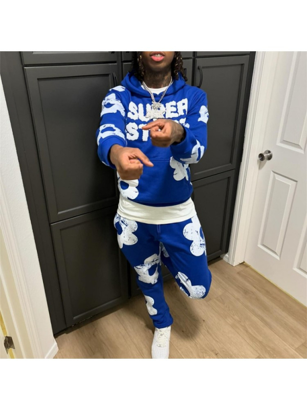 Piiriülene Amazoni sügis- ja talvemoe hiphop kapuutsiga kampsun, varvastega püksid, meeste 3D-digitaalprintimine