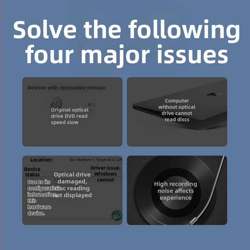 DVD външно оптично устройство, Blu-Ray USB, CD плейър без драйвери, компютър, четене на VCD, външна записвачка на оптични дискове