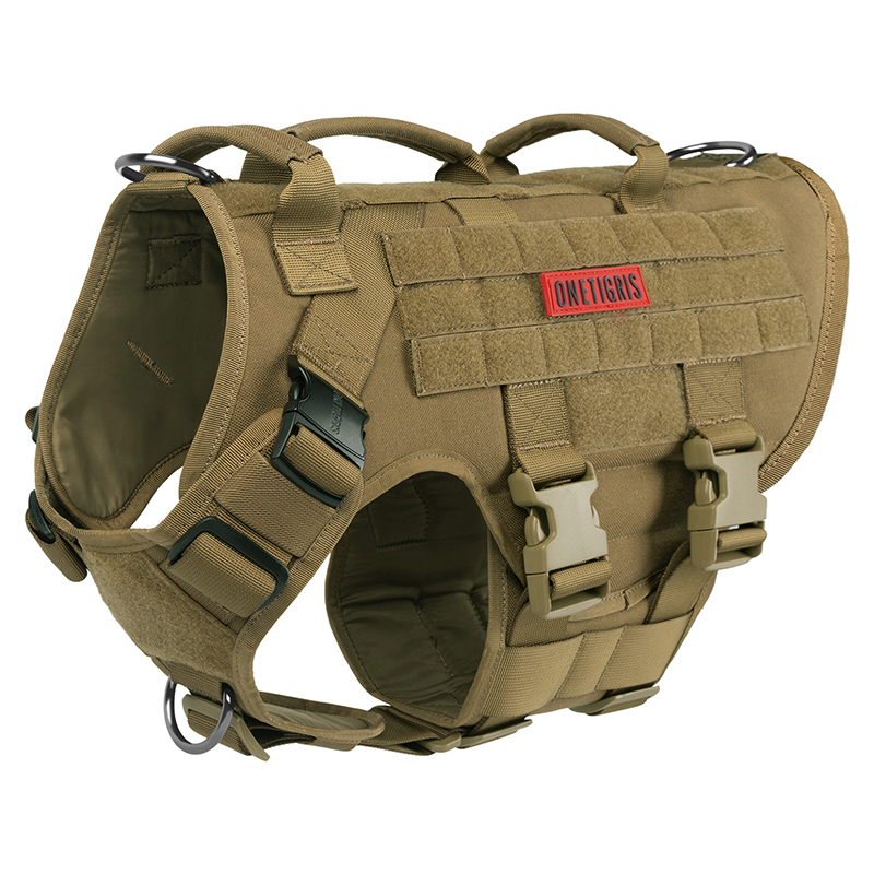 One Tiger [Blasting] koera rinnarihm k9 taktikaline veojõuköis vest keskmise suurusega suurele koerale rinnal seljaga kõndimiseks koer