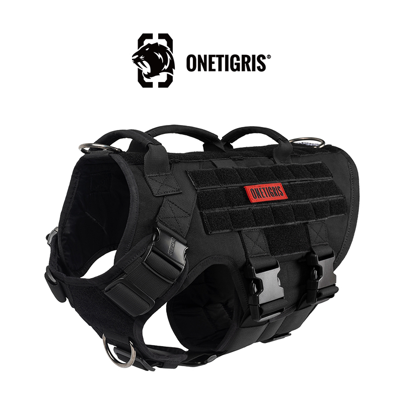One Tiger [Blasting] koera rinnarihm k9 taktikaline veojõuköis vest keskmise suurusega suurele koerale rinnal seljaga kõndimiseks koer