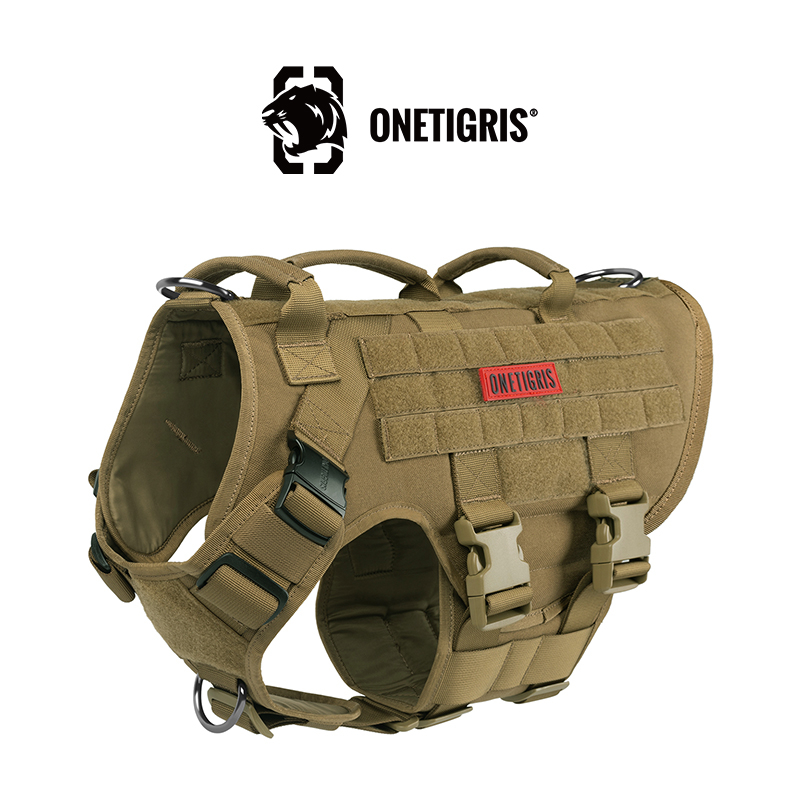 One Tiger [Blasting] koera rinnarihm k9 taktikaline veojõuköis vest keskmise suurusega suurele koerale rinnal seljaga kõndimiseks koer