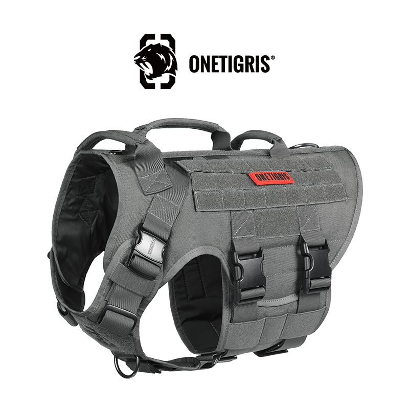 One Tiger [Blasting] koera rinnarihm k9 taktikaline veojõuköis vest keskmise suurusega suurele koerale rinnal seljaga kõndimiseks koer