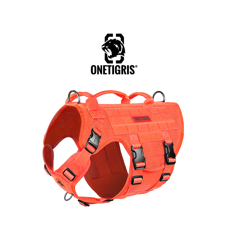 One Tiger [Blasting] koera rinnarihm k9 taktikaline veojõuköis vest keskmise suurusega suurele koerale rinnal seljaga kõndimiseks koer