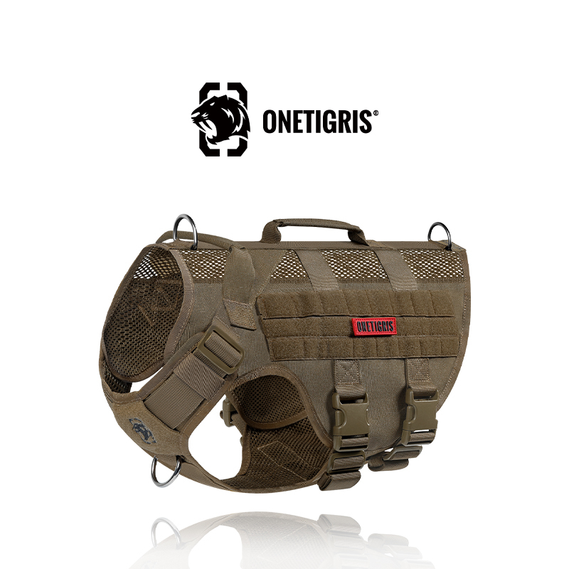 One Tiger [Blasting] koera rinnarihm k9 taktikaline veojõuköis vest keskmise suurusega suurele koerale rinnal seljaga kõndimiseks koer