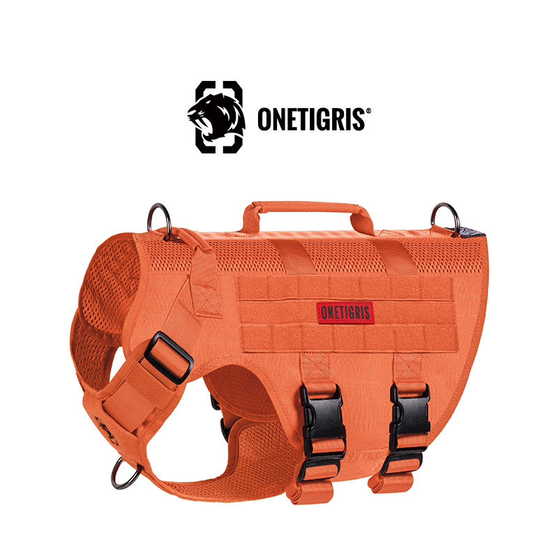 One Tiger [Blasting] koera rinnarihm k9 taktikaline veojõuköis vest keskmise suurusega suurele koerale rinnal seljaga kõndimiseks koer