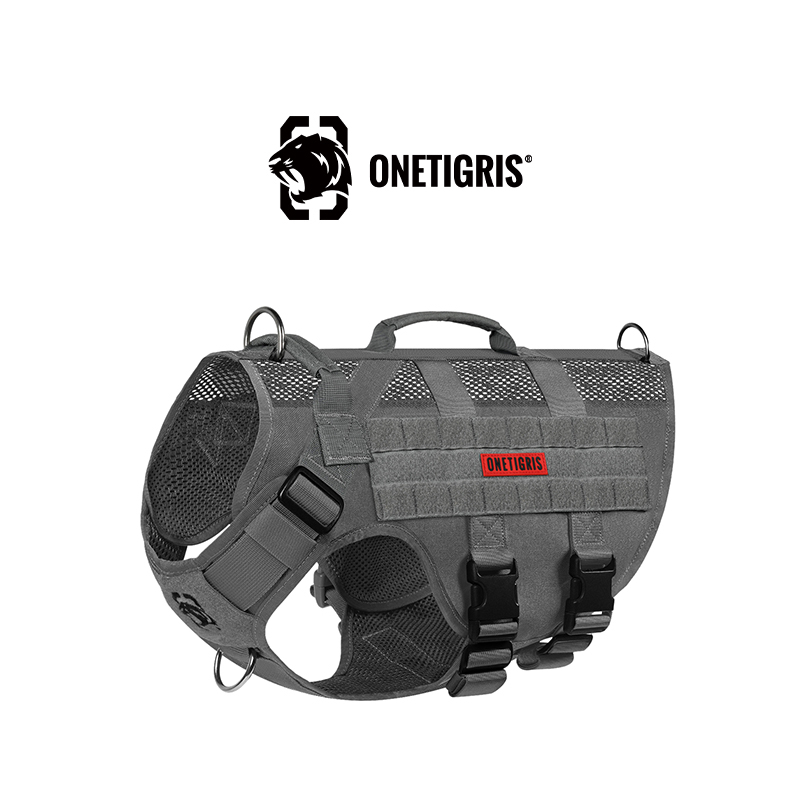 One Tiger [Blasting] koera rinnarihm k9 taktikaline veojõuköis vest keskmise suurusega suurele koerale rinnal seljaga kõndimiseks koer