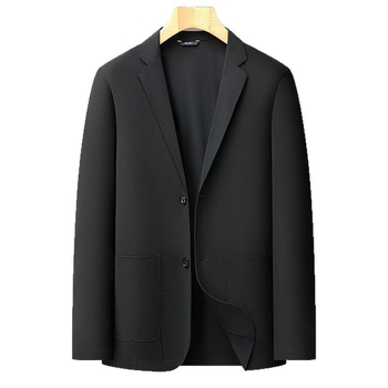 „Fat Brother 2025“ pavasario ir vasaros plonas vyriškas ledo šilko kvėpuojantis elastingas laisvalaikio kostiumas ir didelio dydžio švarkas