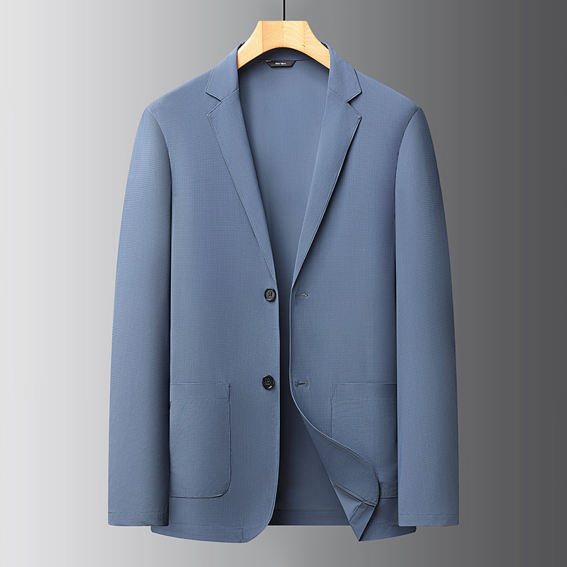 „Fat Brother 2025“ pavasario ir vasaros plonas vyriškas ledo šilko kvėpuojantis elastingas laisvalaikio kostiumas ir didelio dydžio švarkas