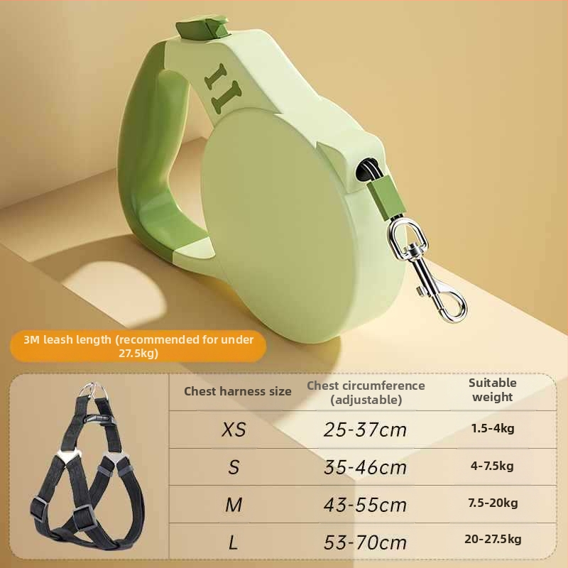 Ketiga väikese koera Chai koerarihm koerarihm lemmikloomale sissetõmmatav automaatne corgi koera jalutuskäigu rihm kutsikale