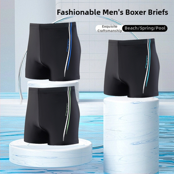 Piinlik meeste ujumisvarustus lameda nurga all suured noorte moe ujumispüksid ujumispüksid 2025 kiiresti kuivav professionaalne uus stiil