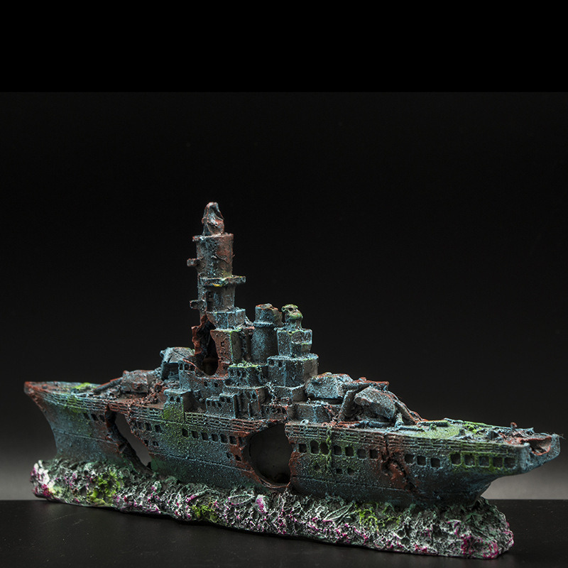 Titanicu kalapaagi maastik, laevahukk, väikesed kaunistused, akvaariumi kaunistused, keskkonnakaitse vaigust käsitöö, et vältida paadimaja vrakki