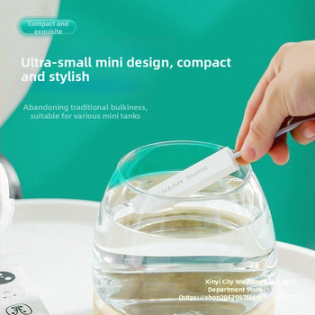 Μικρή μίνι έξυπνη ράβδος θέρμανσης ενυδρείου με έλεγχο θερμοκρασίας για γραφείο, γυάλινο στρογγυλό κύλινδρο, αυτόματη ράβδος θέρμανσης με έλεγχο θερμοκρασίας