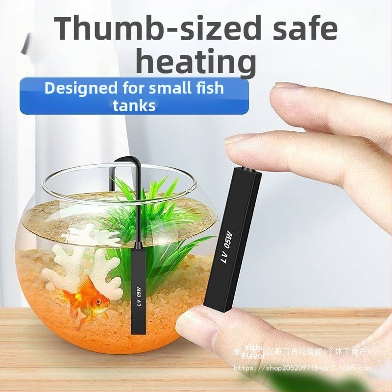 Akvárium fűtőrúd kicsi mini intelligens hőmérséklet-szabályozó irodai asztali üveg kerek henger automatikus hőmérséklet-szabályozó fűtőrúd