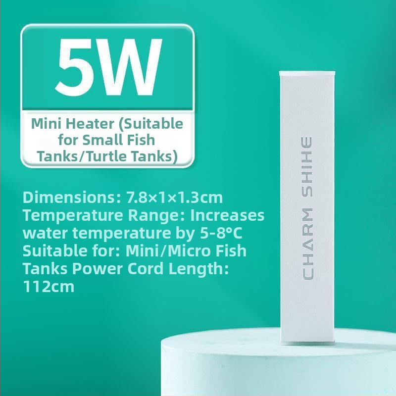 Akvárium fűtőrúd kicsi mini intelligens hőmérséklet-szabályozó irodai asztali üveg kerek henger automatikus hőmérséklet-szabályozó fűtőrúd