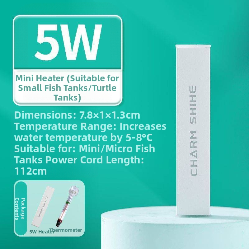 Akvárium fűtőrúd kicsi mini intelligens hőmérséklet-szabályozó irodai asztali üveg kerek henger automatikus hőmérséklet-szabályozó fűtőrúd