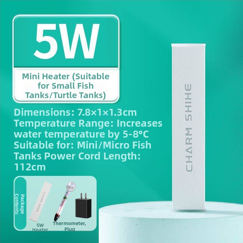 Akvárium fűtőrúd kicsi mini intelligens hőmérséklet-szabályozó irodai asztali üveg kerek henger automatikus hőmérséklet-szabályozó fűtőrúd