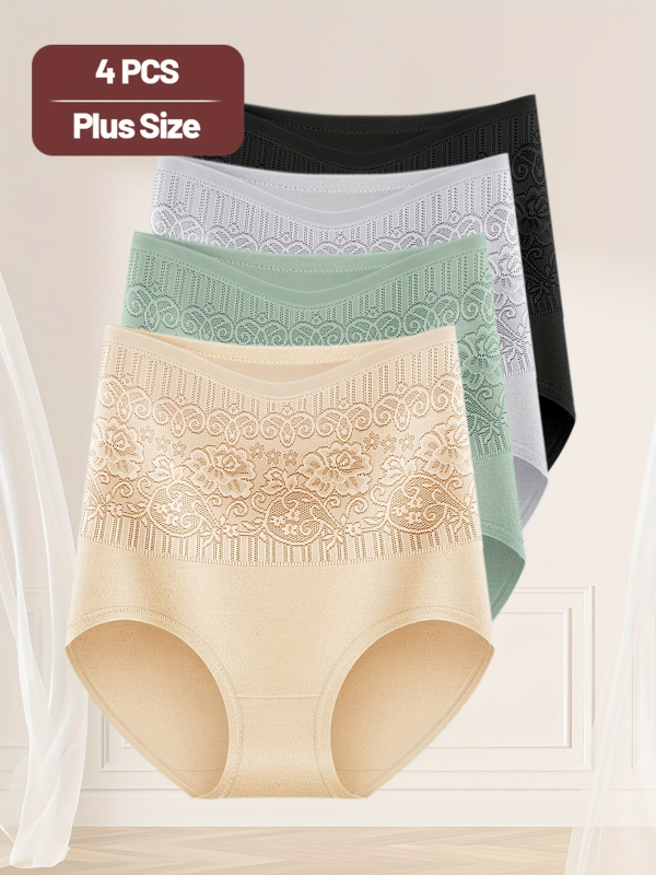 Euroopa ja Ameerika neljaosaline kõrge vöökohaga puuvillane naiste aluspesu, mugav, hingav, nahasõbralik muster, puusa tõstvad, kõhtu pinguldavad, kitsad aluspüksid, üle ääre