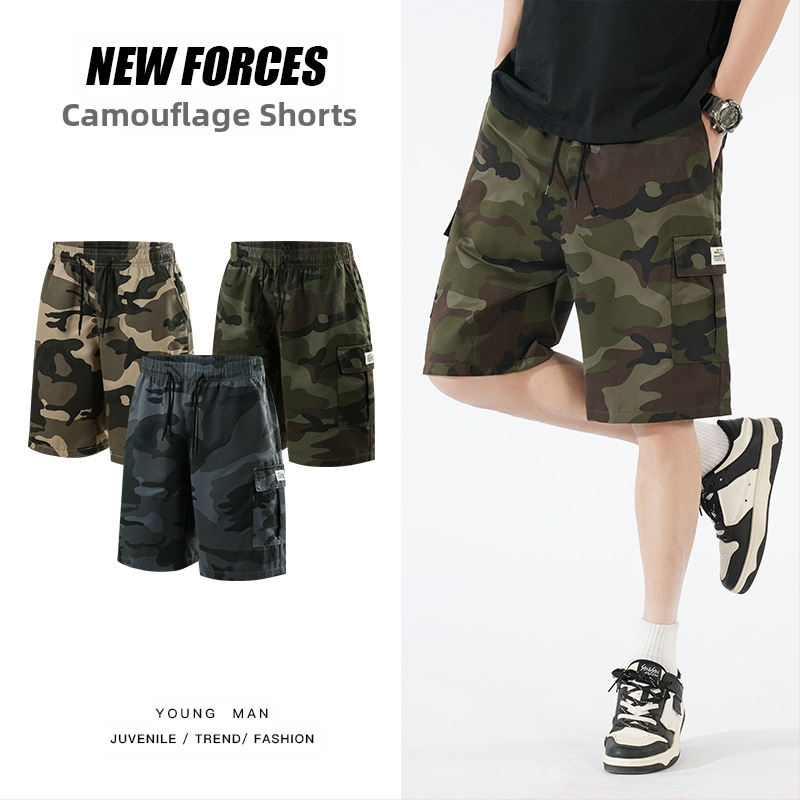 Tehase otsetarnimine L-7XL Piiriülesed kamuflaažkombinesoonid pluss-suuruses lühikesed püksid Vabaaja spordipüksid Meeste vabaajapüksid