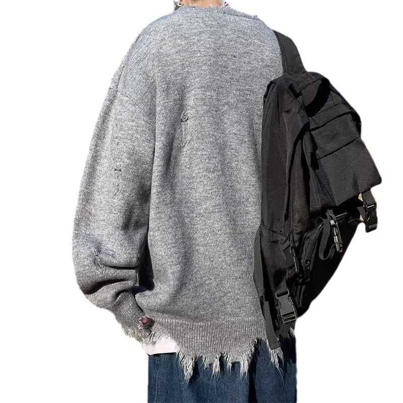 Rahvusliku moe hiphop paaridele mõeldud täisprindiga meeste kevad- ja sügisene ülisuur soe ebakorrapärane narmendav kampsun