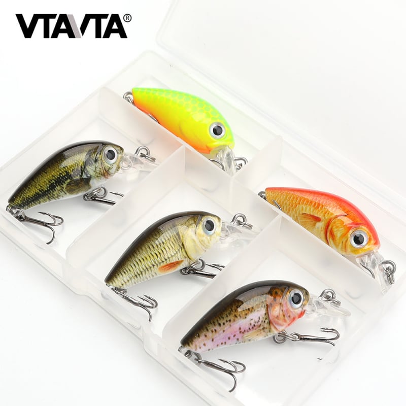 Δόλωμα VTAVTA 3.6cm/3.6g σκληρό δόλωμα χονδρικής προσομοίωσης ψεύτικου δολώματος 5 μικρών λιπών διασυνοριακό