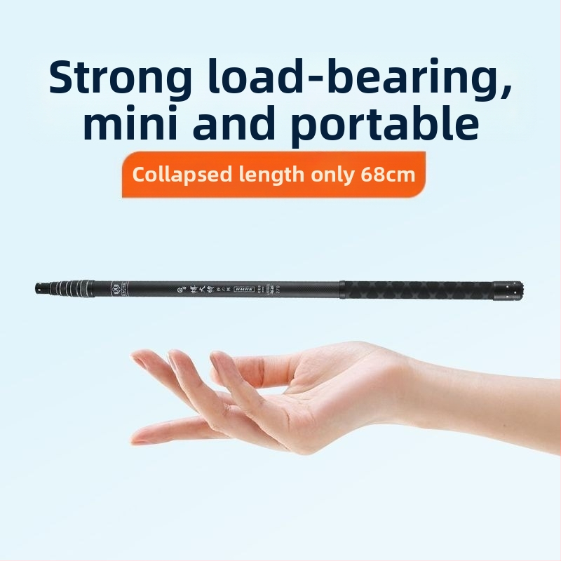 X9G naujas trumpos rankenos anglies pluošto didelių žuvų graibšto meškerės padėties nustatymo meškerė, sustorinta itin kieta teleskopinė