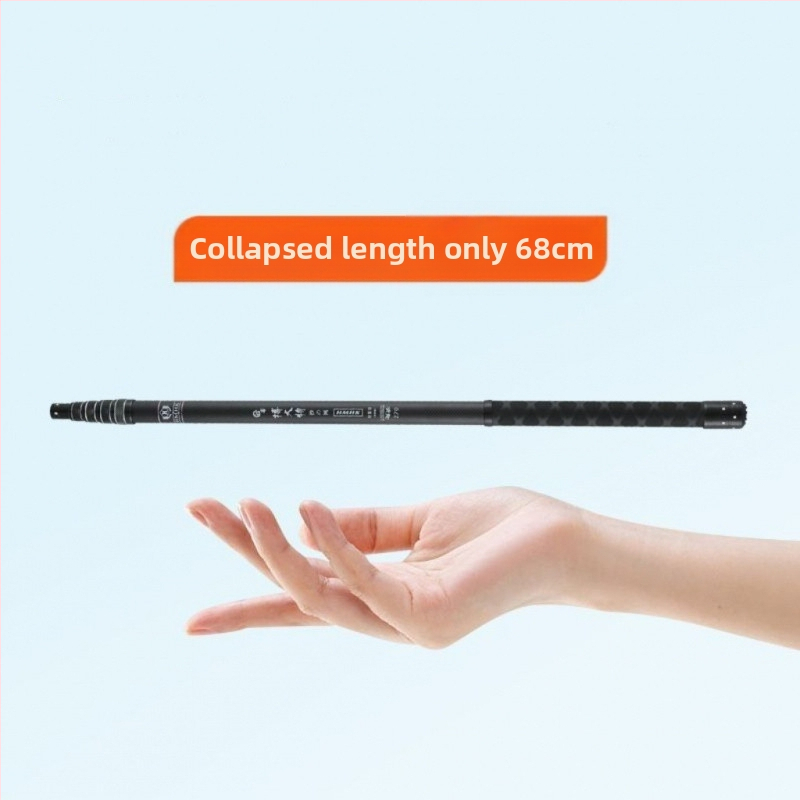 X9G naujas trumpos rankenos anglies pluošto didelių žuvų graibšto meškerės padėties nustatymo meškerė, sustorinta itin kieta teleskopinė