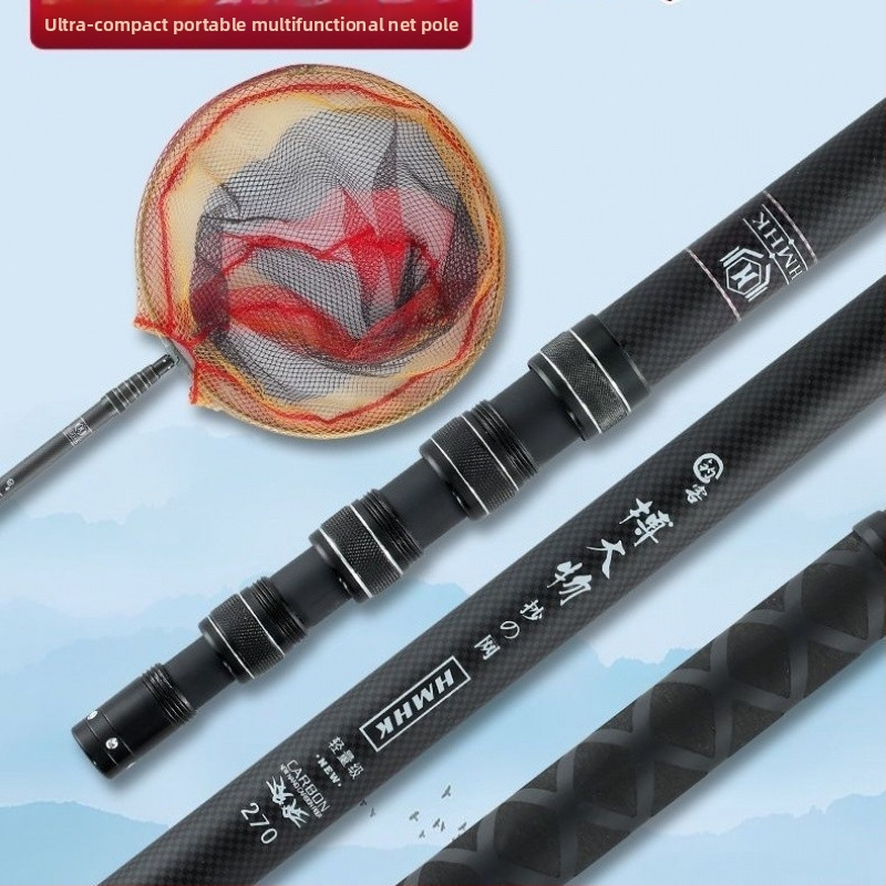 X9G naujas trumpos rankenos anglies pluošto didelių žuvų graibšto meškerės padėties nustatymo meškerė, sustorinta itin kieta teleskopinė