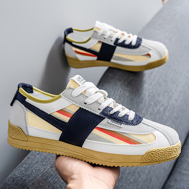 Suvised hingavad meeste vabaaja mitmekülgsed igapäevased tossud, mood, tipptasemel, trendikad, värviblokeerivad, mugavad ja trendikad kingad