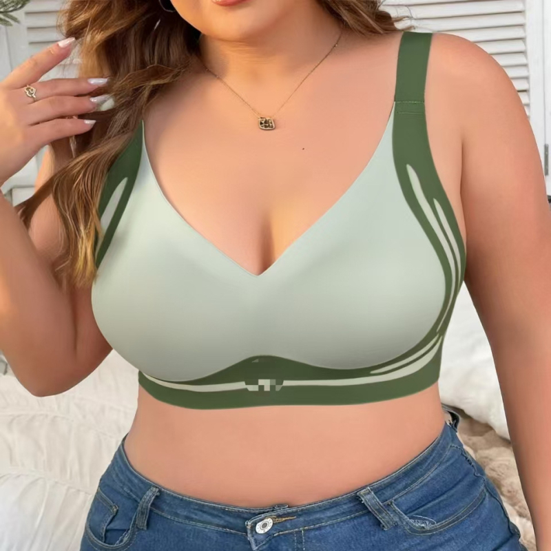 Piiriülene Euroopa ja Ameerika suur suurus õmblusteta aluspesu naistele push-up libisemisvastane suvine õhuke pull-up suurte rindadega salendav õhuke rinnahoidja