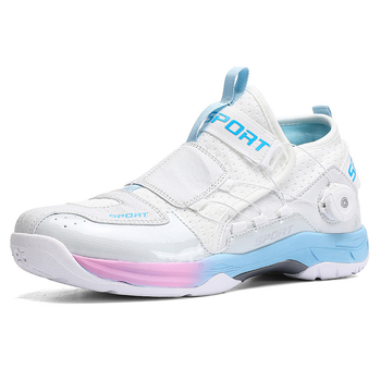 2025. gada jauni profesionālās apmācības rotējošas sprādzes pāru badmintona apavi, galda tenisa apavi, vīriešu un sieviešu sporta apavi lieliem bērnu apaviem